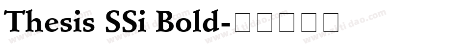 Thesis SSi Bold字体转换